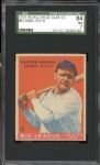 1933 World Wide Gum #93 Babe Ruth SGC 84 NM 7 The Highest Graded Example On The SGC Population Report