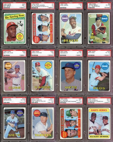 1969 Topps Baseball Complete Set with PSA Graded