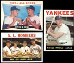 1960-1964 Topps Mickey Mantle Group of 3