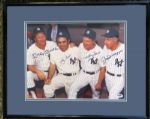 Mickey Mantle, Yogi Berra, Whitey Ford and Joe DiMaggio Signed Photograph LOA PSA/DNA