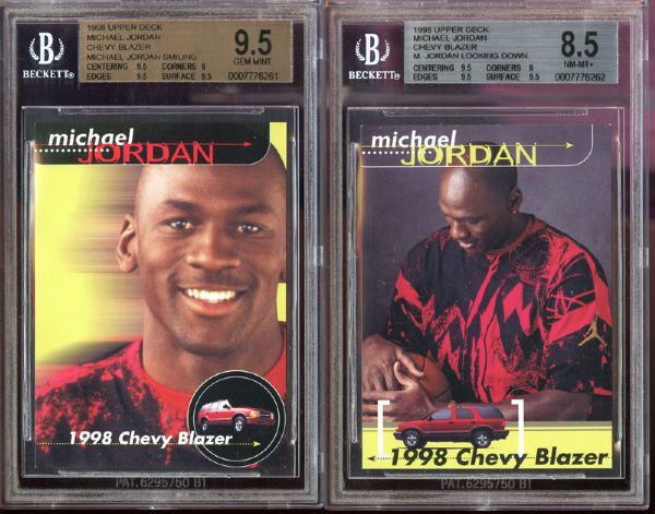 1998 Upper Deck Michael Jordan Chevy Blazer Set BGS Graded