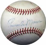 Exceptionally High Grade Thurman Munson Single-Signed OAL (MacPhail) Ball 