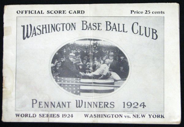 1924 World Series Program