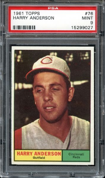 1961 Topps #76 Harry Anderson PSA 9 MINT