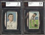 1909-11 T206 Group of (2) Both BVG Graded