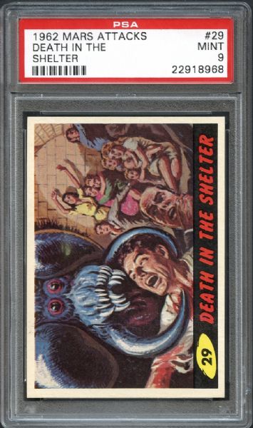 1962 Mars Attacks #29 Death in the Shelter PSA 9 MINT