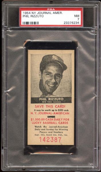 1954 NY Journal American Phil Rizzuto PSA 7 NM