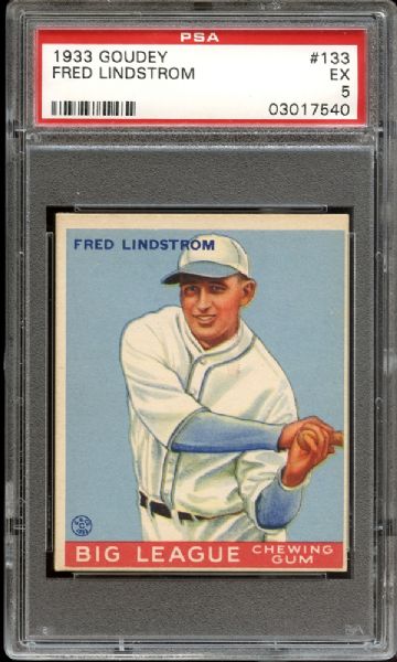 1933 Goudey #133 Fred Lindstrom PSA 5 EX