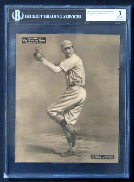1909-13 M101-2 Sporting Life Supplements #73 Grover C. Alexander BGS 3 VG