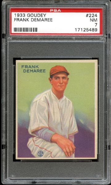1933 Goudey #224 Frank Demaree PSA 7 NM