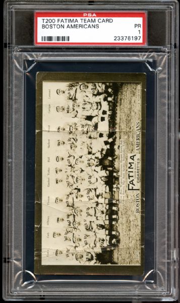 1913 T200 Fatima Team Card Boston Americans PSA 1 PR