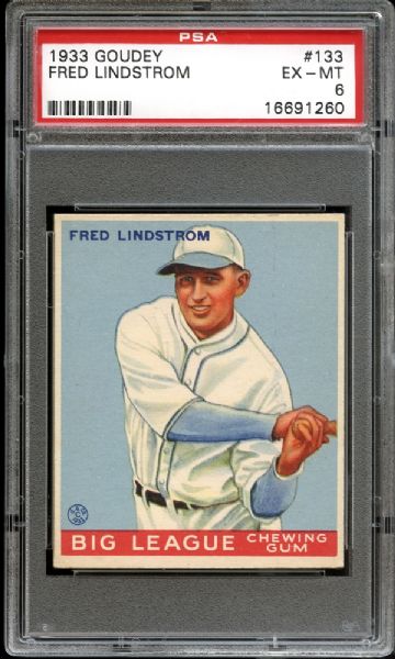 1933 Goudey #133 Fred Lindstrom PSA 6 EX/MT