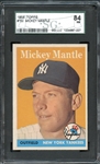 1958 Topps #150 Mickey Mantle SGC 84 NM