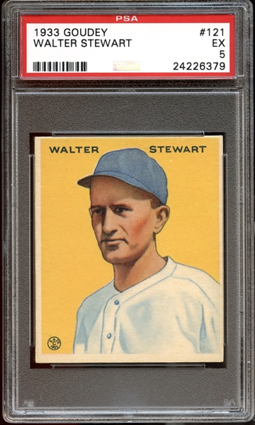 1933 Goudey #121 Walter Stewart PSA 5 EX
