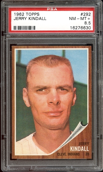 1962 Topps #292 Jerry Kindall PSA 8.5 NM/MT+