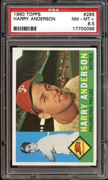 1960 Topps #285 Harry Anderson PSA 8.5 NM/MT+