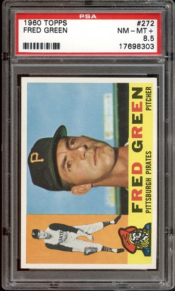 1960 Topps #272 Fred Green PSA 8.5 NM/MT+