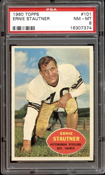 1960 Topps #101 Ernie Stautner PSA 8 NM/MT