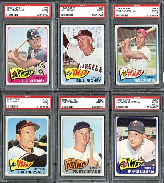 1965 Topps MINT Group of 6 Cards All PSA Graded
