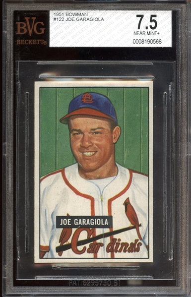 1951 Bowman #122 Joe Garagiola BVG 7.5 NM+ 