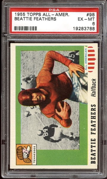 1955 Topps All-American #98 Beattie Feathers PSA 6 EX/MT