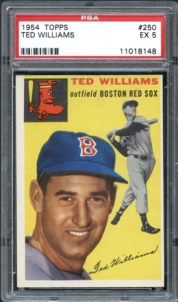 1954 Topps #250 Ted Williams PSA 5 EX