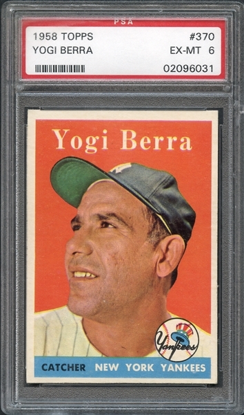 1958 Topps #370 Yogi Berra PSA 6 EX/MT