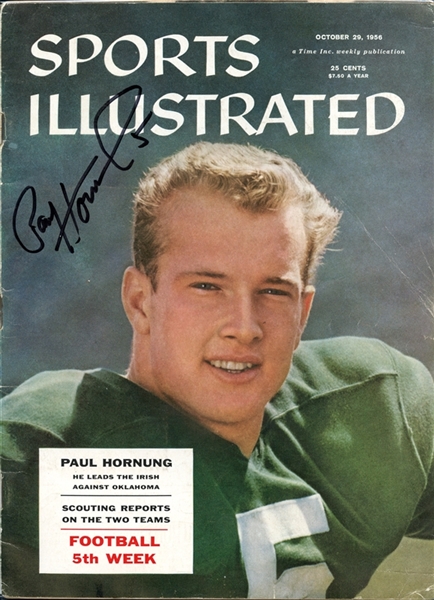 1956 Sports Illustrated Signed by Paul Hornung