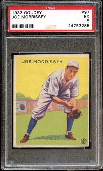 1933 Goudey #97 Joe Morrissey PSA 5 EX
