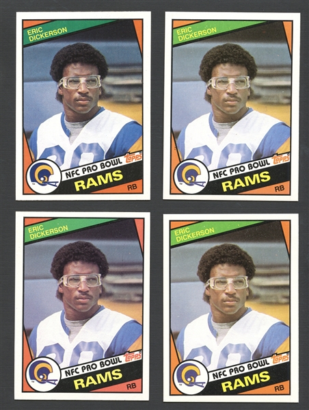 1984 Topps #280 Eric Dickerson Rookie Card Lot of (4) All NM/MT
