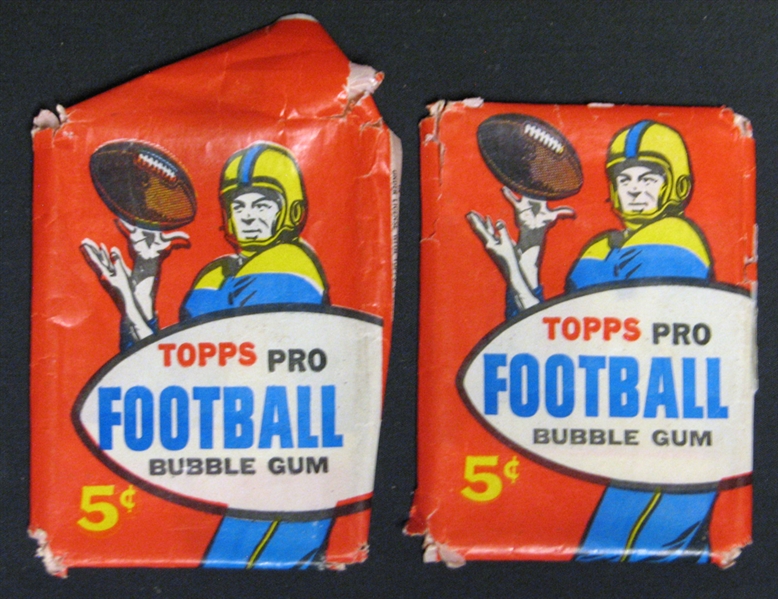 1957 Topps Football 5 Cent Wrapper Group of (2)