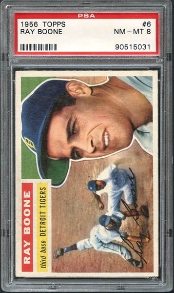 1956 Topps #6 Ray Boone PSA 8 NM/MT