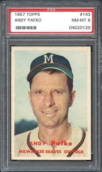 1957 Topps #143 Andy Pafko PSA 8 NM/MT