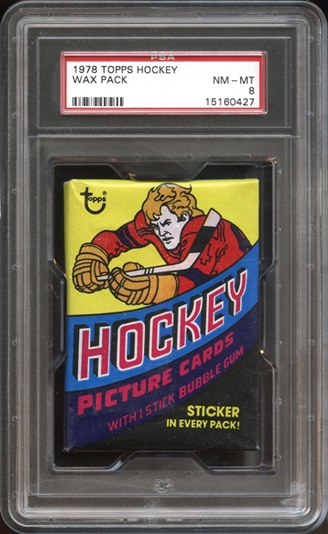 1978 Topps Hockey Unopened Wax Pack PSA 8 NM/MT