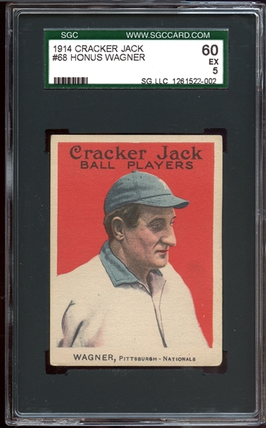 1914 Cracker Jack #68 Honus Wagner SGC 60 EX 5