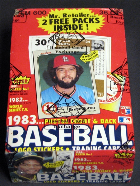 1983 Fleer Baseball Full Unopened Wax Box