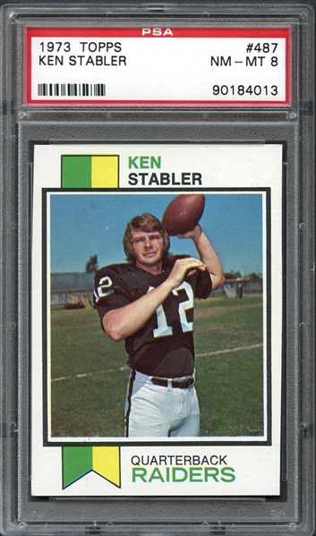 1973 Topps #487 Ken Stabler PSA 8 NM/MT