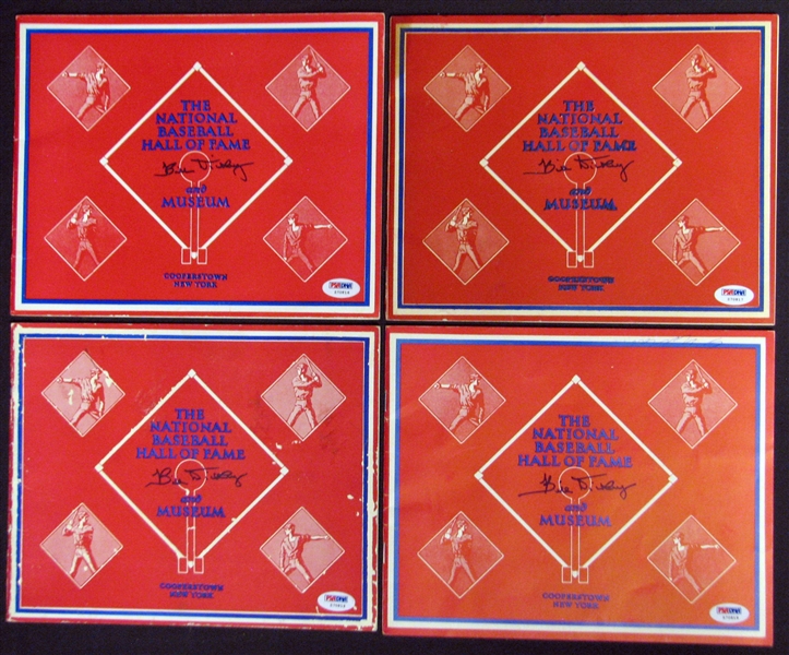 Bill Dickey Signed Baseball Hall of Fame Yearbook Group of (4) PSA/DNA