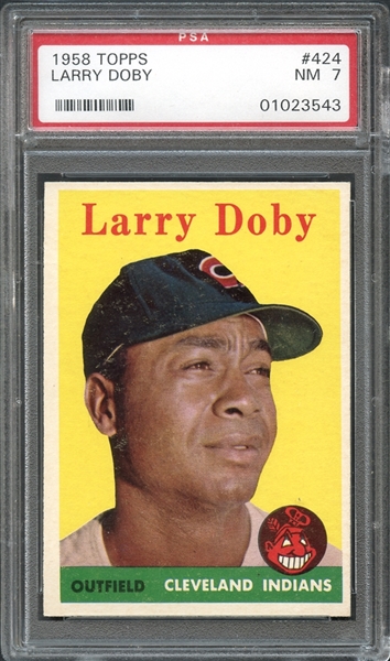 1958 Topps #424 Larry Doby PSA 7 NM