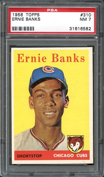 1958 Topps #310 Ernie Banks PSA 7 NM