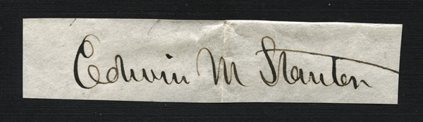 Edwin M. Stanton (Secretary of War under Lincoln) Cut Signature LOA JSA