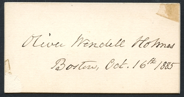 Oliver Wendell Holmes Signature
