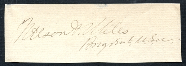 General Nelson Miles Signed Card