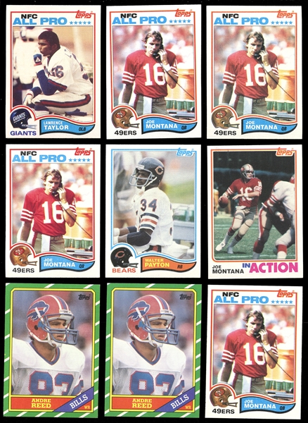 1980s Topps Football Star and HOF Card Group of (21) with Rookies and Early Career Examples
