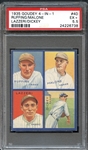 1935 Goudey 4-in-1 #4D Ruffing/Malone/Lazzeri/Dickey PSA 5.5 EX+