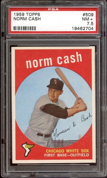 1959 Topps #509 Norm Cash PSA 7.5 NM+