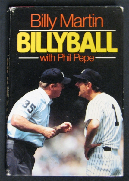 Billy Martin Signed "Billyball" Hardcover Book PSA/DNA