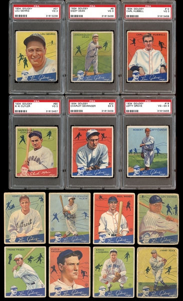 1934 Goudey Complete Set with PSA Graded