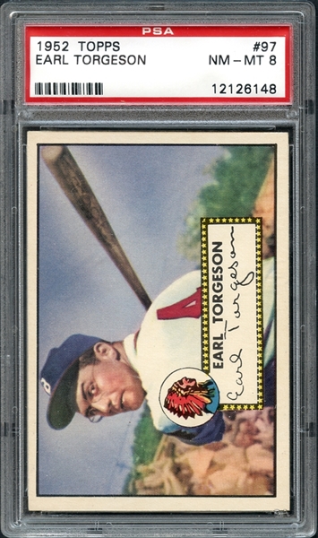 1952 Topps #97 Earl Torgeson PSA 8 NM/MT