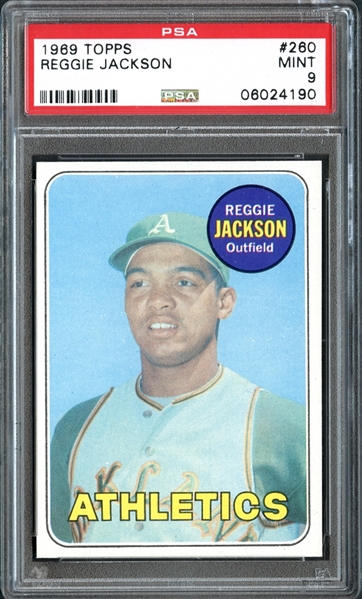 1969 Topps #260 Reggie Jackson PSA 9 MINT